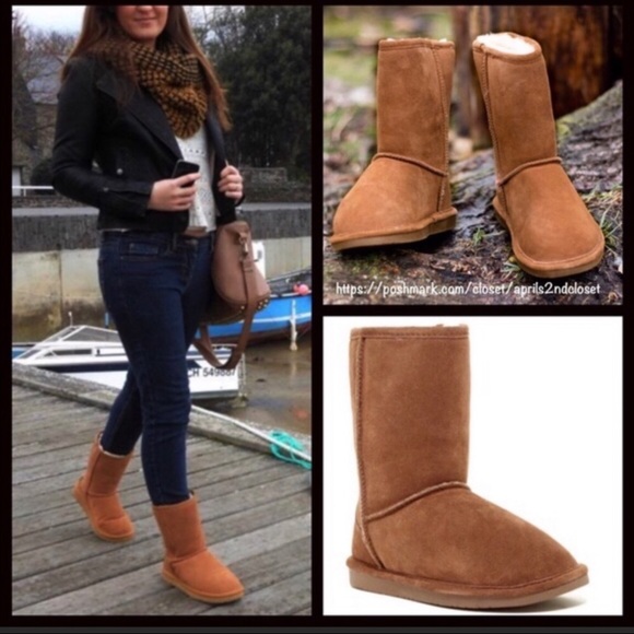 SUEDE SHEARLING LINED SHORT BOOTS BOOTIES - Picture 9 of 12